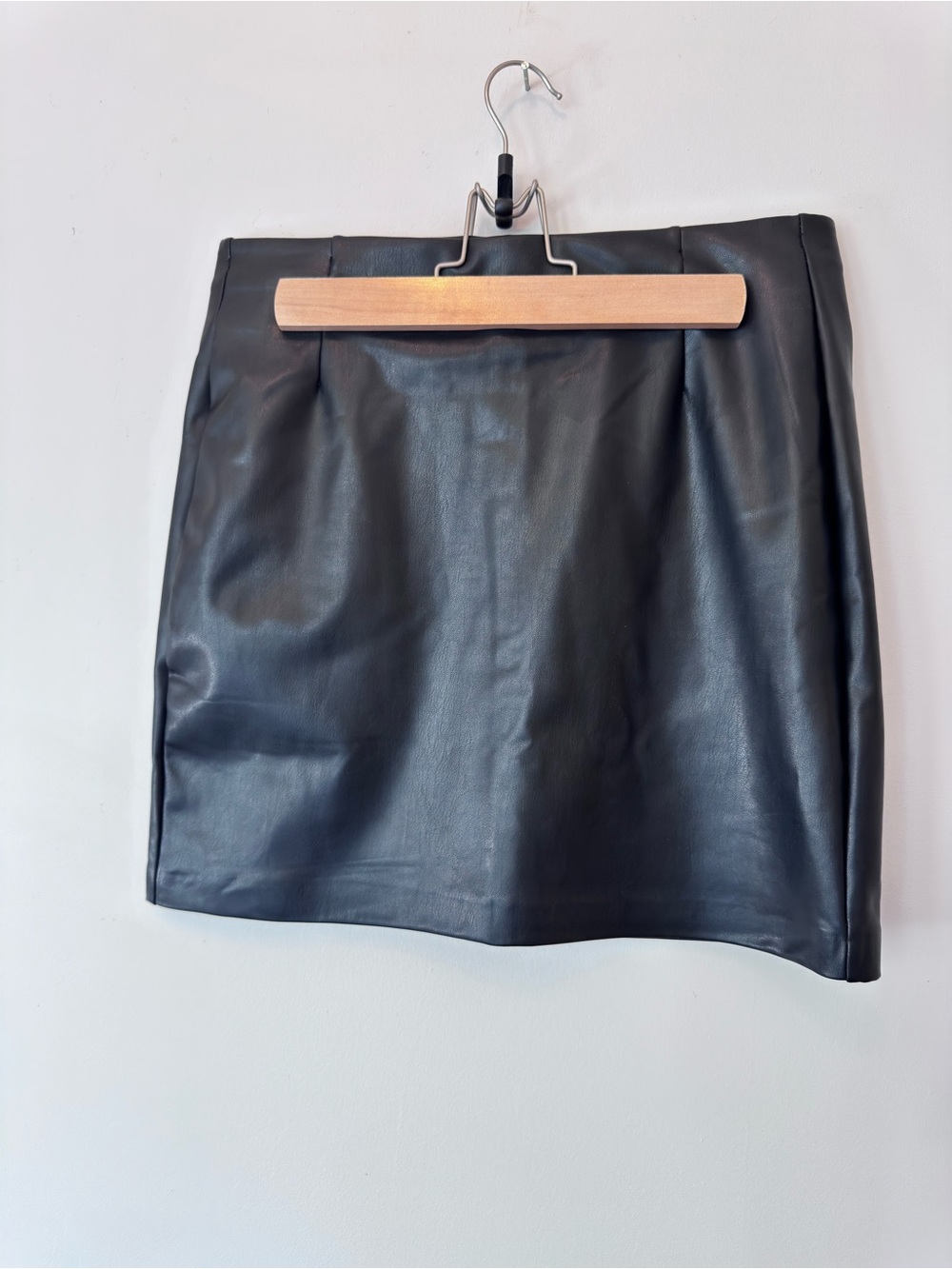 Dynamite Black Faux Leather Mini Skirt